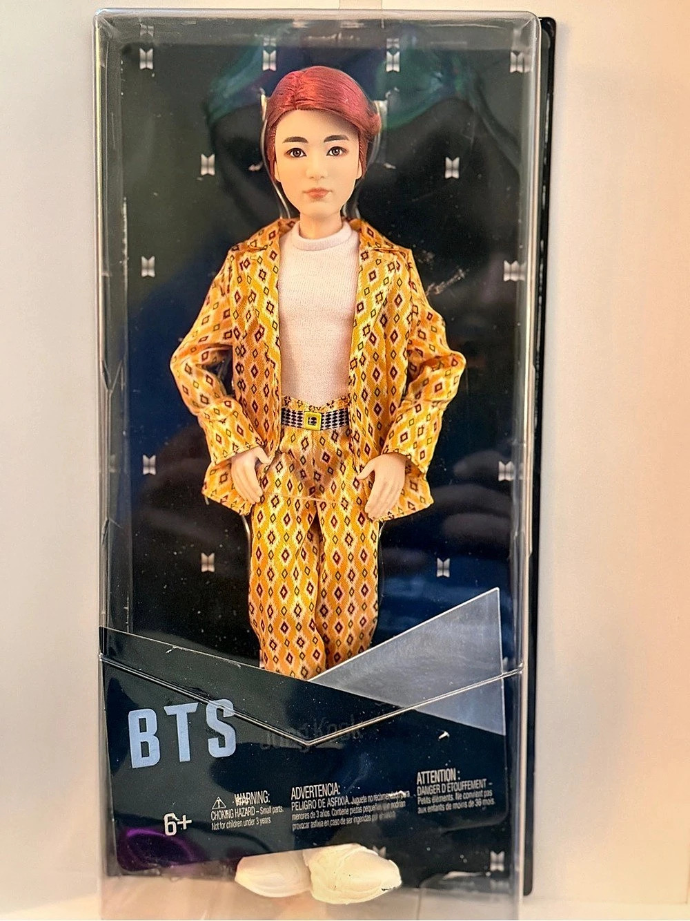 ARMY! Mattel BTS Fashion Doll Fashion Doll in Orange & Black Like New. Jung Kook